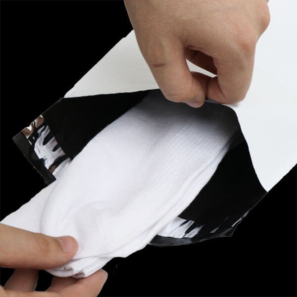 画像3: 宅配ビニール袋 B5サイズ 白 190x260+50mm #60【100枚】 (3)