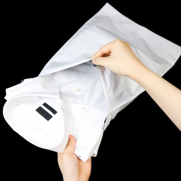 画像4: 宅配ビニール袋 B4サイズ 白(ホワイト) 300ｘ400+50mm #60【100枚】 (4)