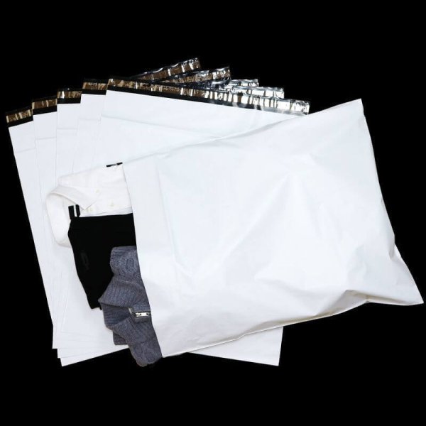 画像3: 宅配ビニール袋 60-70サイズ 白(ホワイト) 600ｘ700+50mm #60【50枚】 (3)