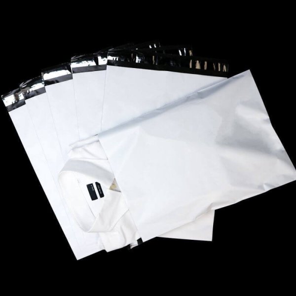 画像3: 宅配ビニール袋 B4サイズ 白(ホワイト) 300ｘ400+50mm #60【100枚】 (3)