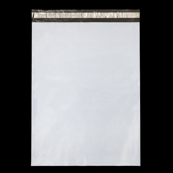 画像2: 宅配ビニール袋 41-55サイズ 白(ホワイト) 410ｘ550+40mm #60【100枚】 (2)