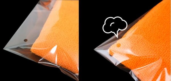 画像5: OPP袋テープ付 空気穴 角2 標準#30【100枚】 (5)