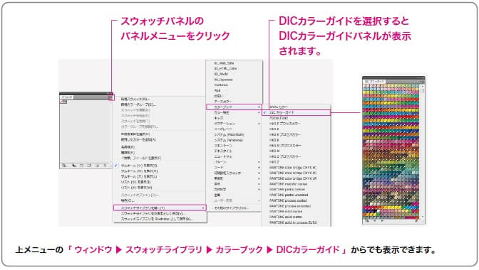 カラーガイドパネルの出し方