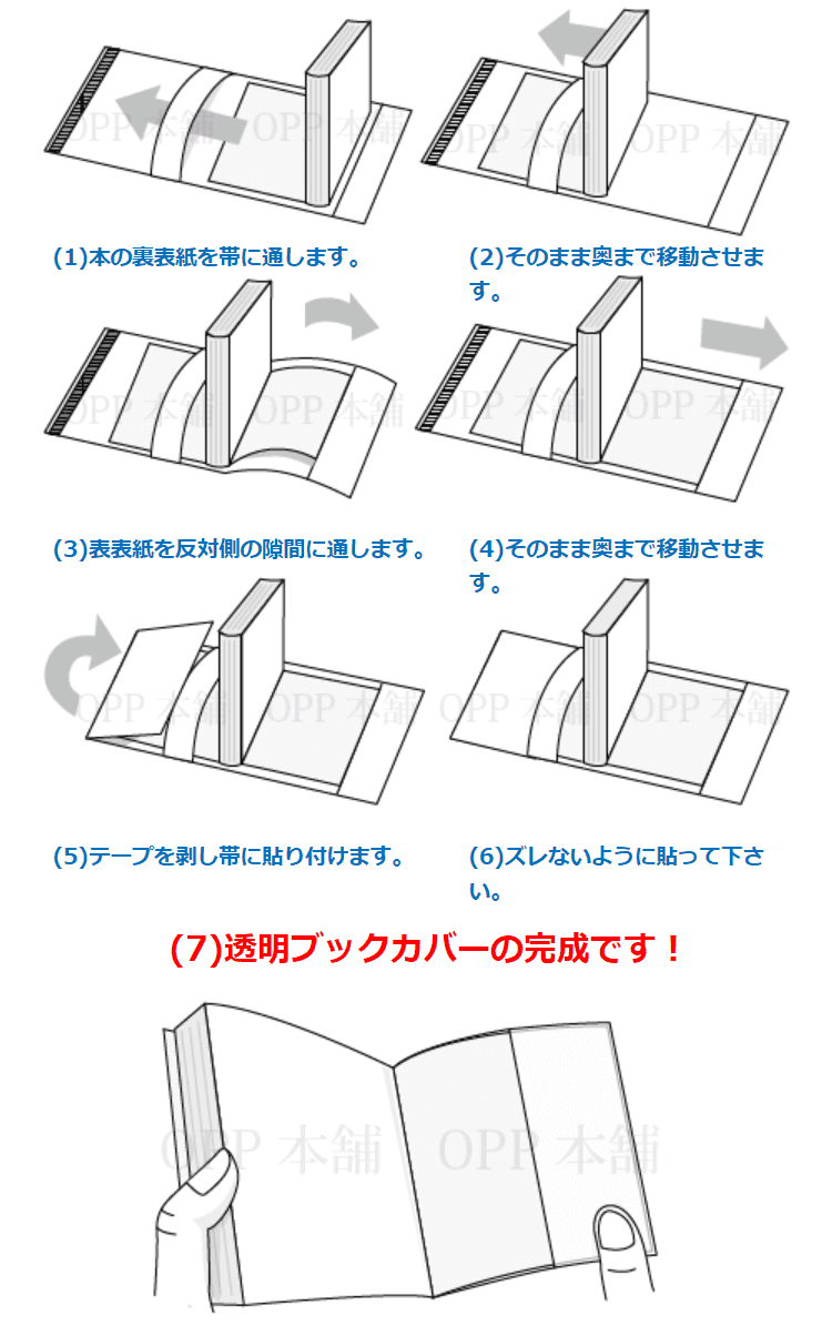 ブックカバーの装着方法