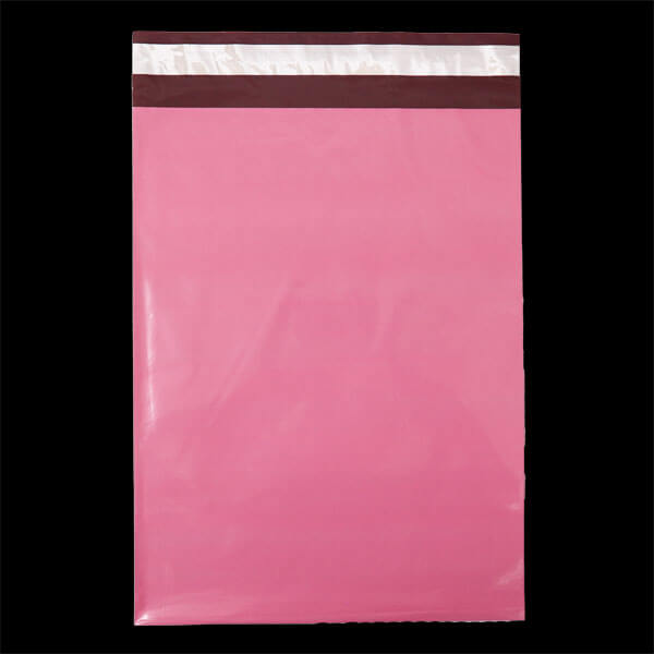 宅配ビニール袋 A4サイズ ピンク 250ｘ330+50mm #60【100枚】